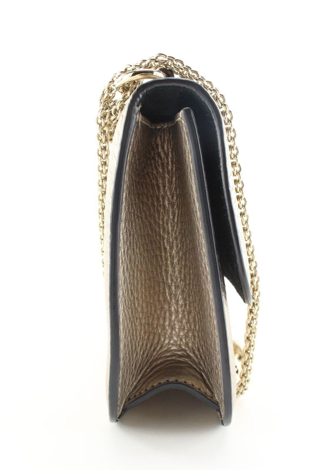 Valentino Gold Rockstud Glam Lock Crossbody Flap Bag 1VAL424C 6