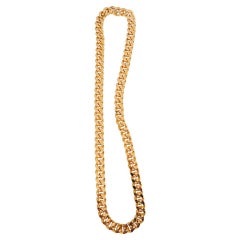 Vintage Valentino Gold Toned Diamante Link Necklace 
