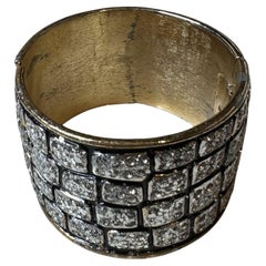 Valentino Golden Glitter Brick Cuff