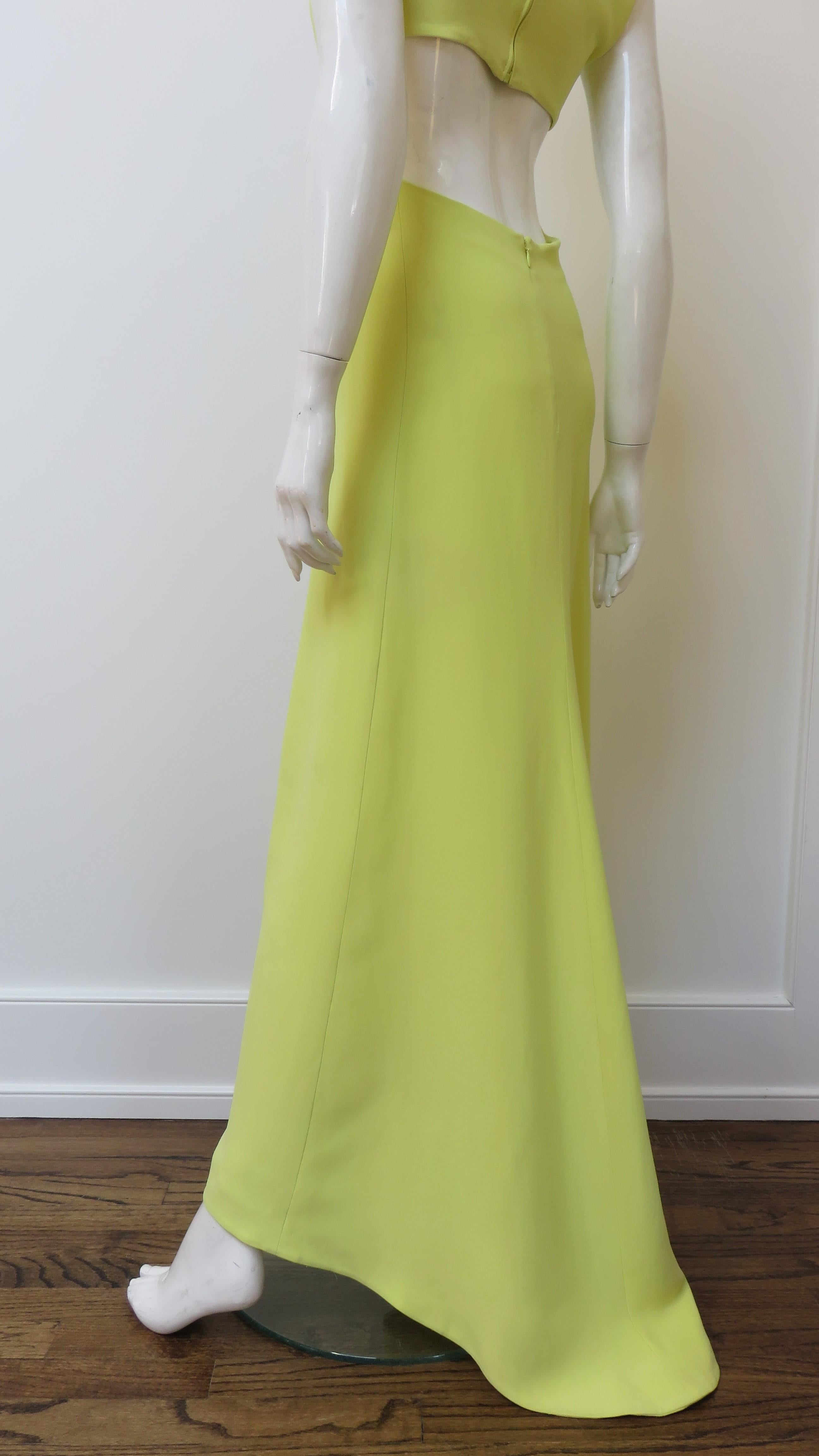 Valentino Yellow Gown with Back Cut out For Sale 3