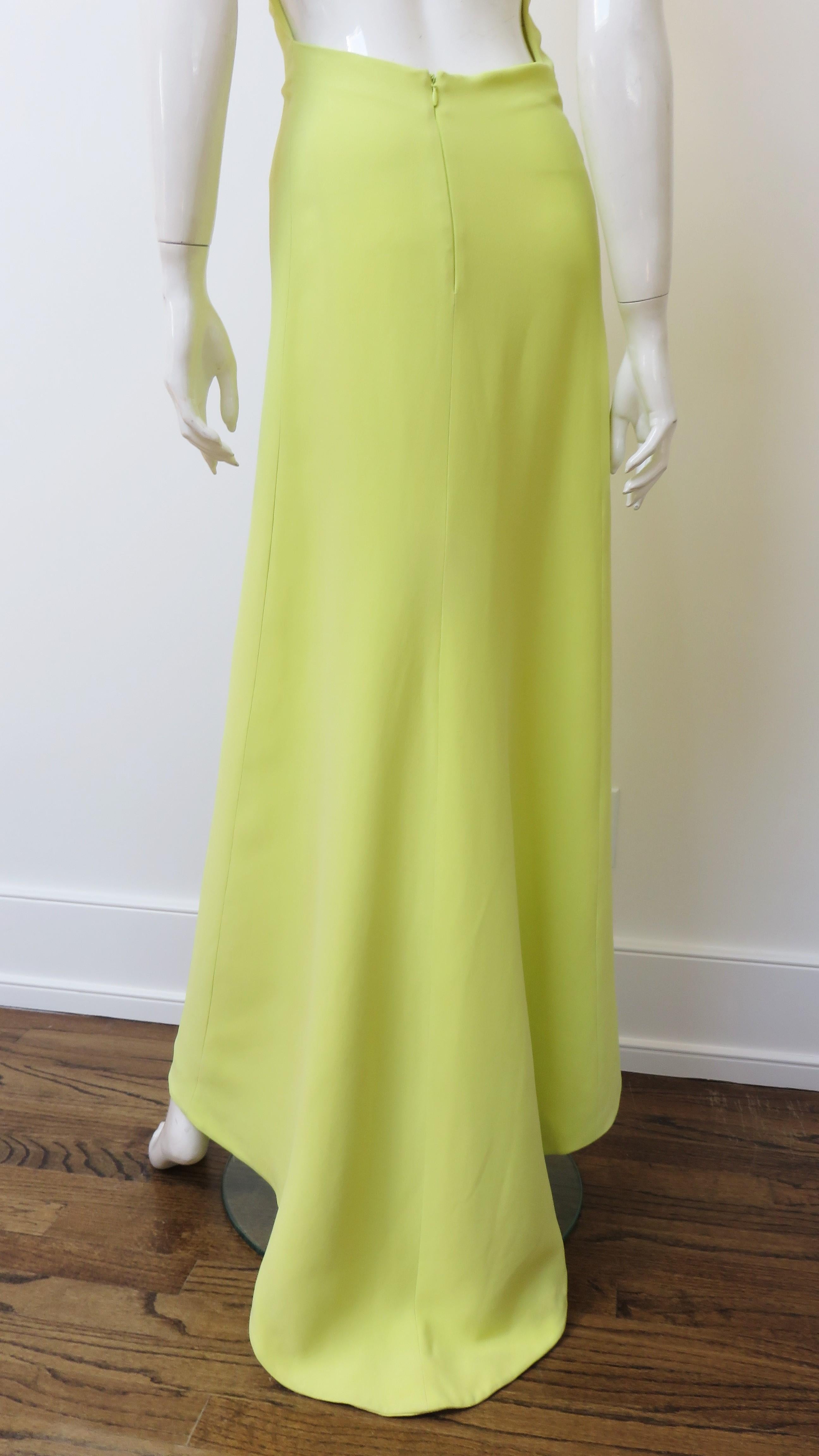 Valentino Yellow Gown with Back Cut out For Sale 6