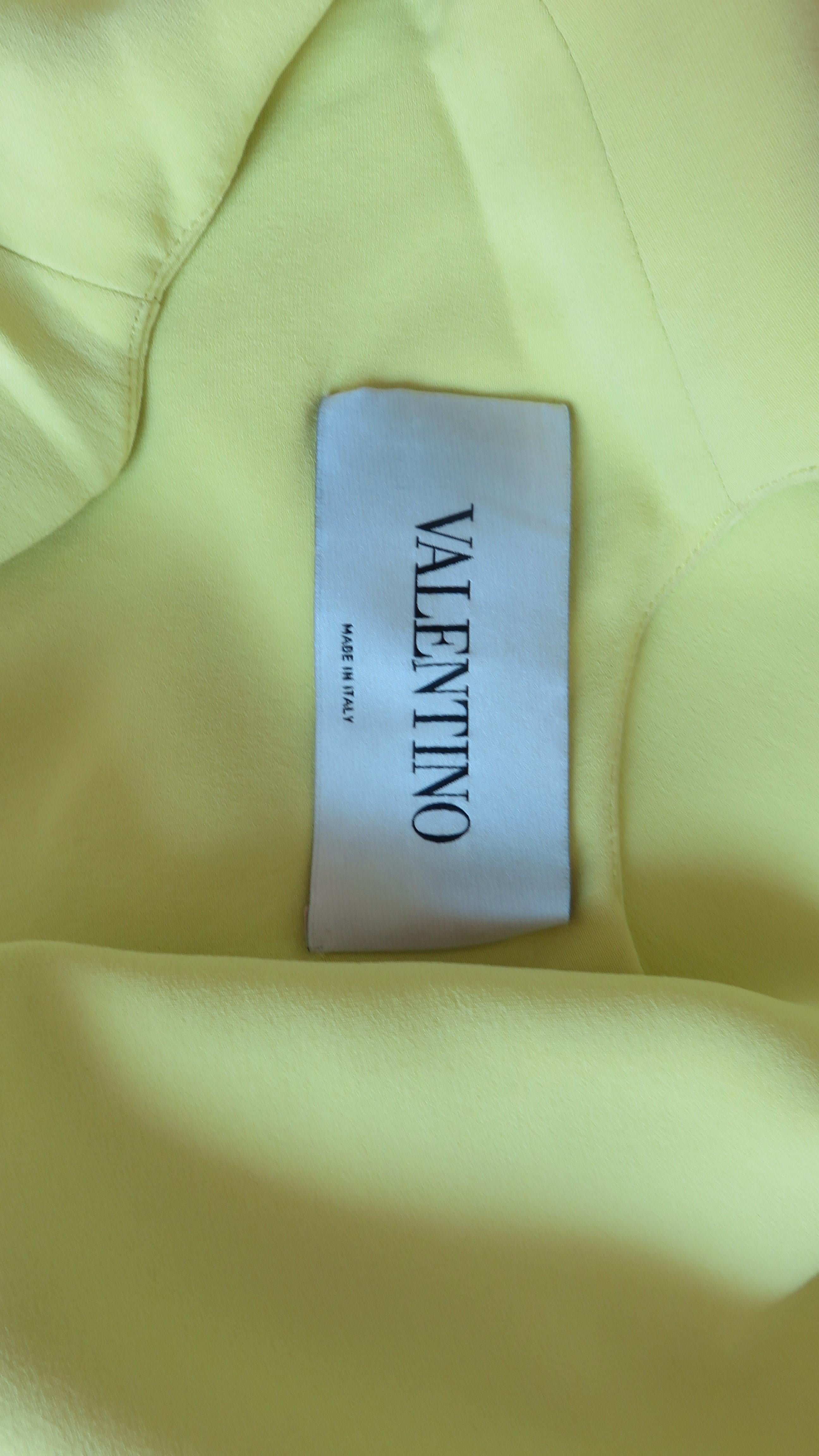 Valentino Yellow Gown with Back Cut out For Sale 8