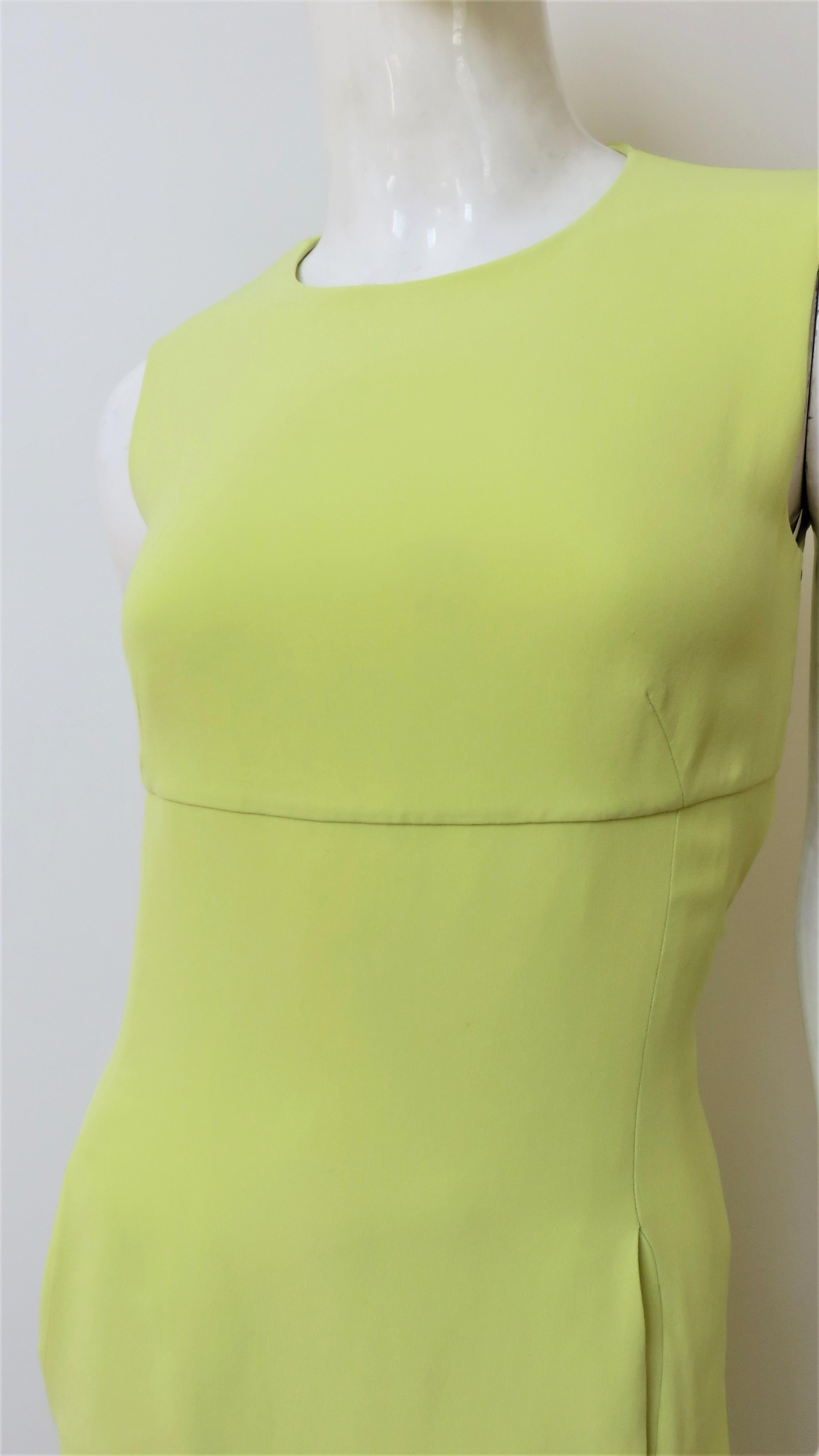 Green Valentino Yellow Gown with Back Cut out For Sale