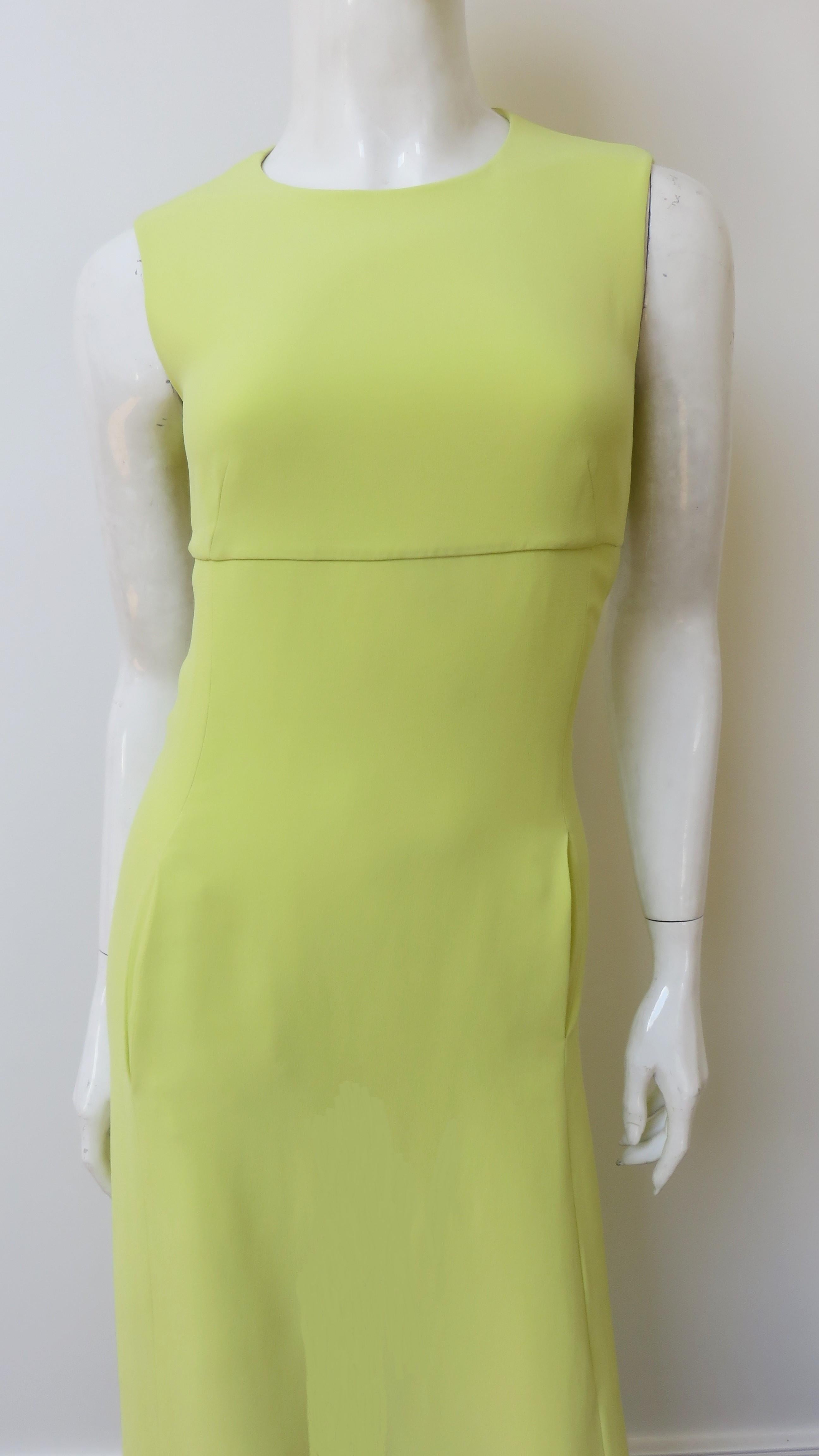 Valentino Yellow Gown with Back Cut out In Good Condition For Sale In Water Mill, NY