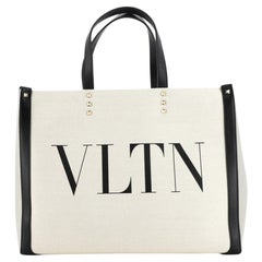 Valentino Grande Plage VLTN Canvas Tote Medium