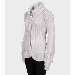 Valentino - Cardigan ajusté en laine vierge - Gris S