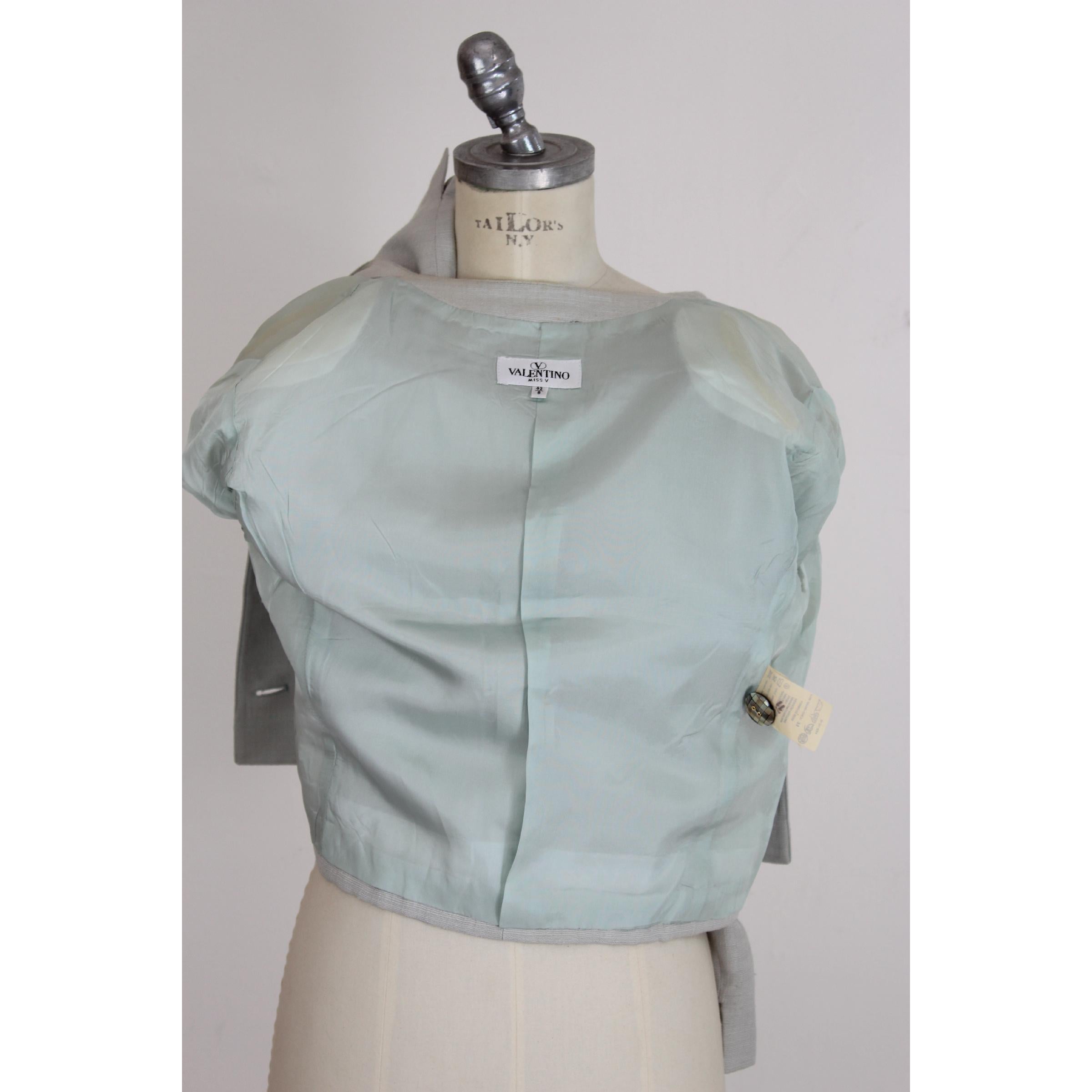 Women's Valentino Gray Silk Short Boler Jacket
