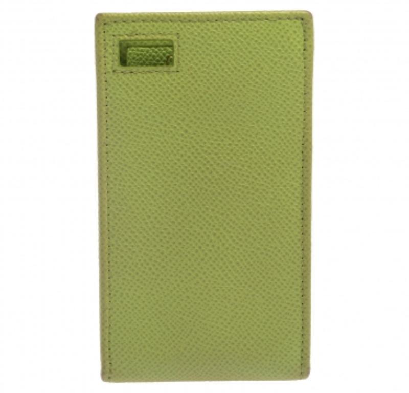 Women's Valentino Green Grained Leather Rockstud iPhone 5 Flip Case For Sale