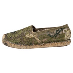 Valentino Green Lace Espadrille Flats Size 37