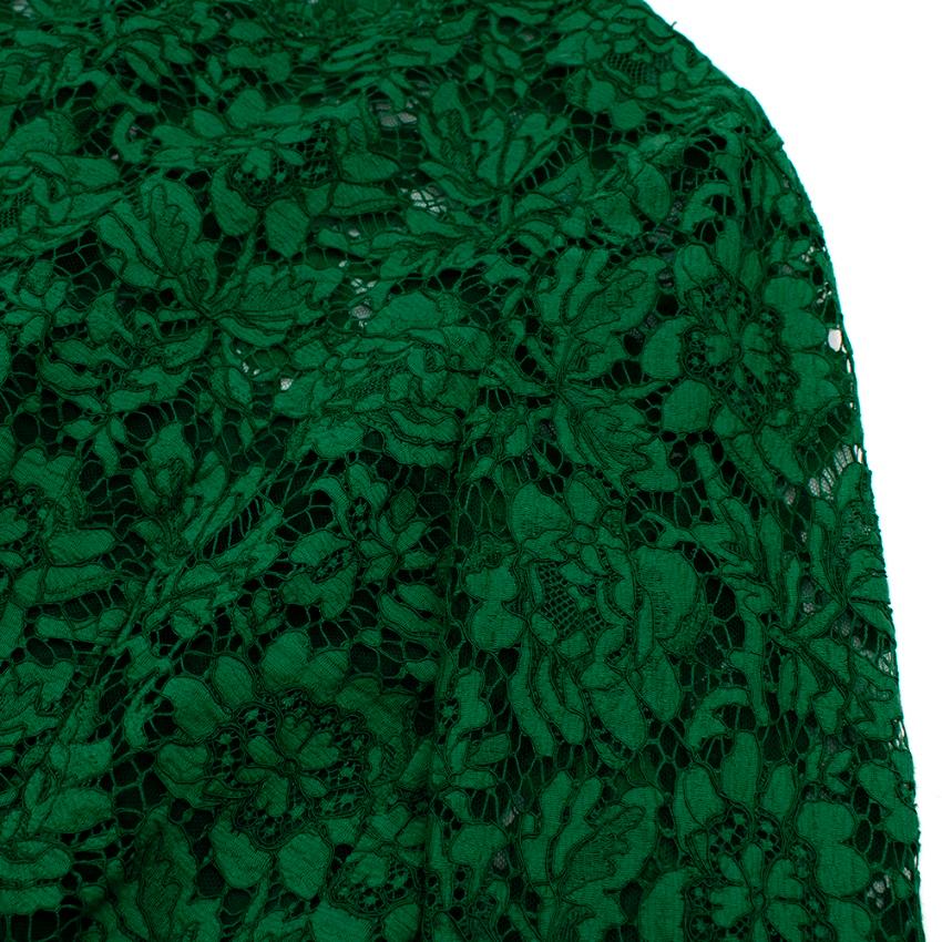 Valentino Grünes Midikleid mit langen Ärmeln aus Spitze - Größe geschätzt M 5