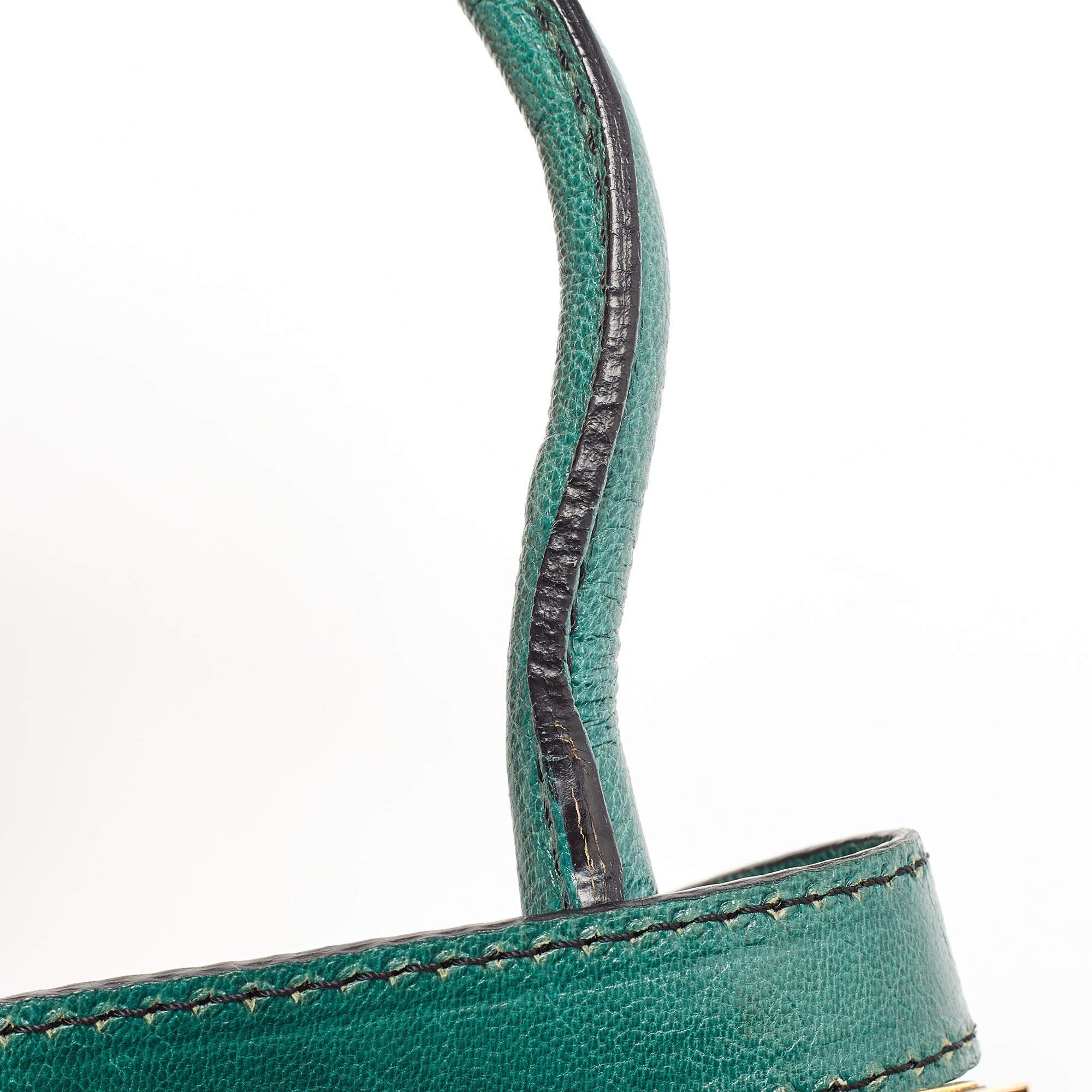 Valentino Green Leather Frame Satchel 6