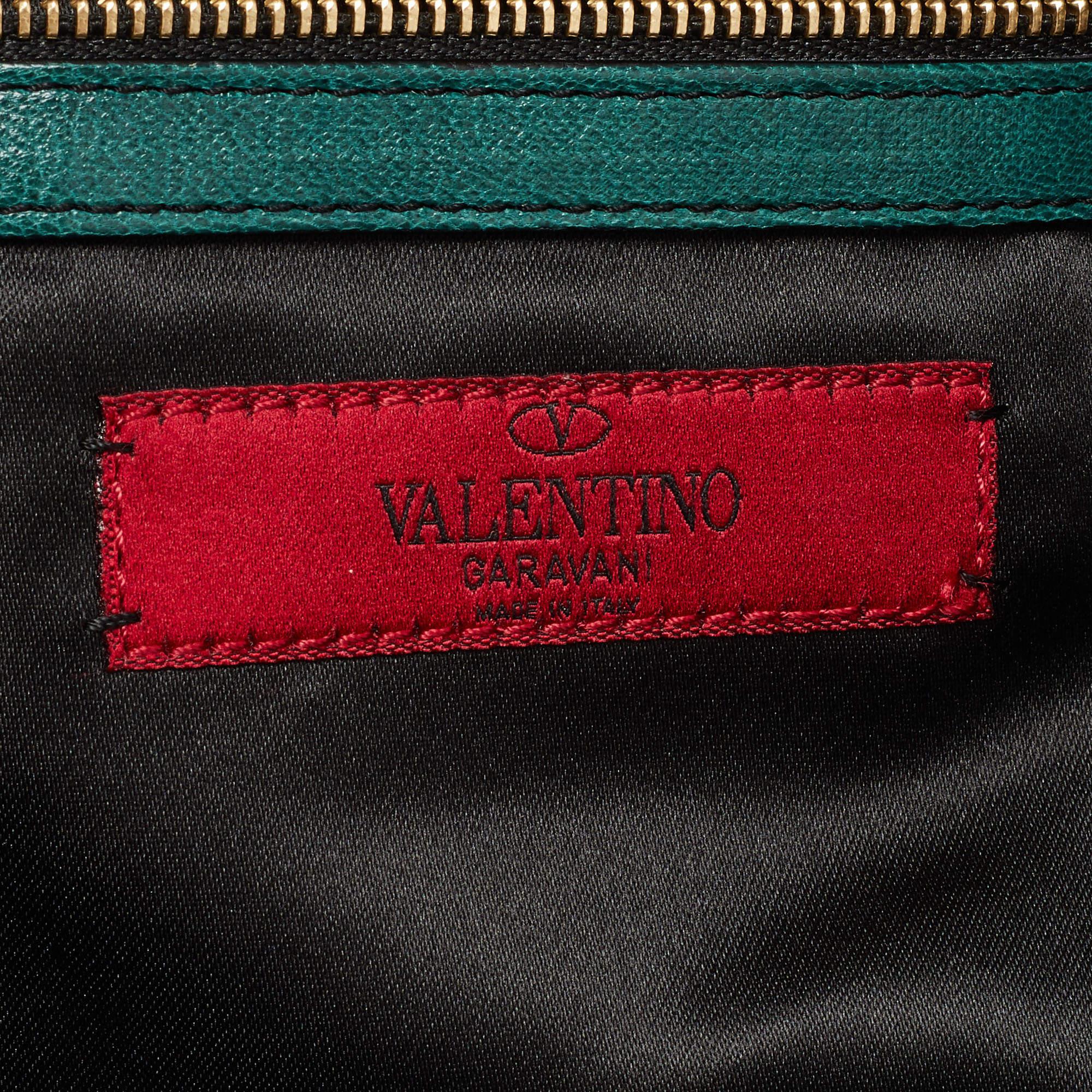 Valentino Green Leather Frame Satchel 8