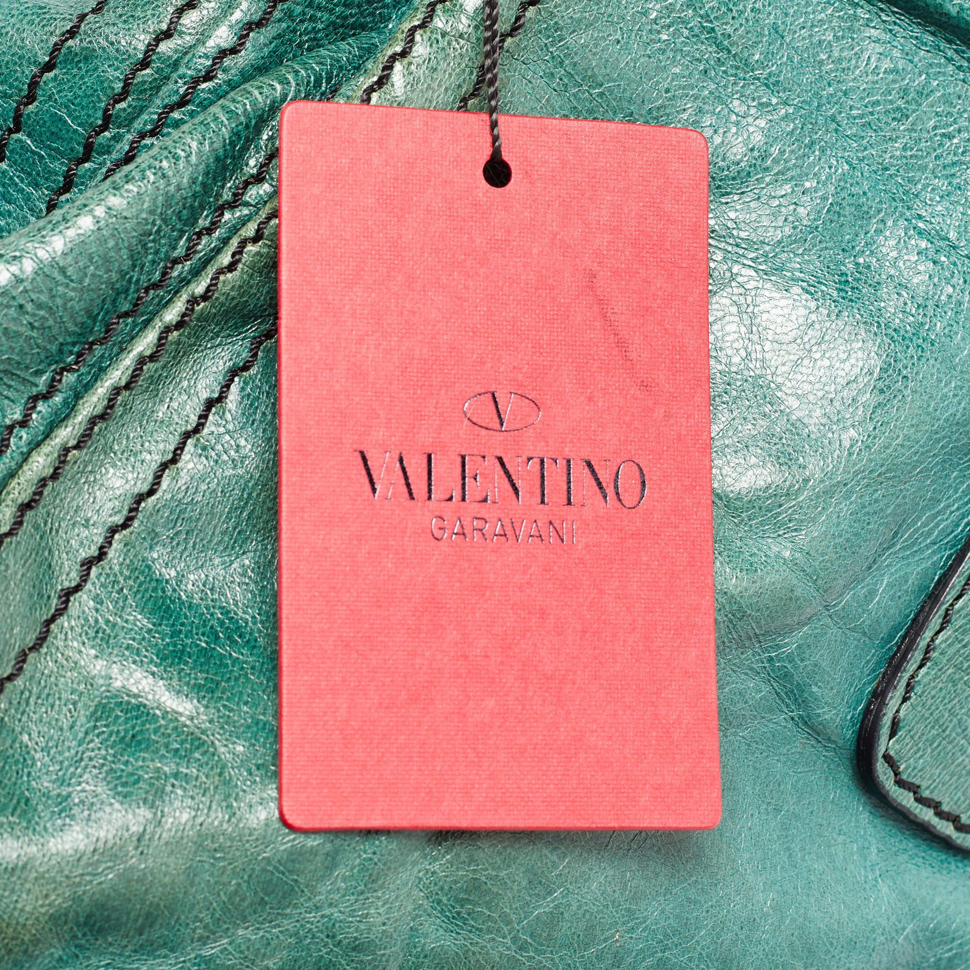 Valentino Green Leather Frame Satchel 11