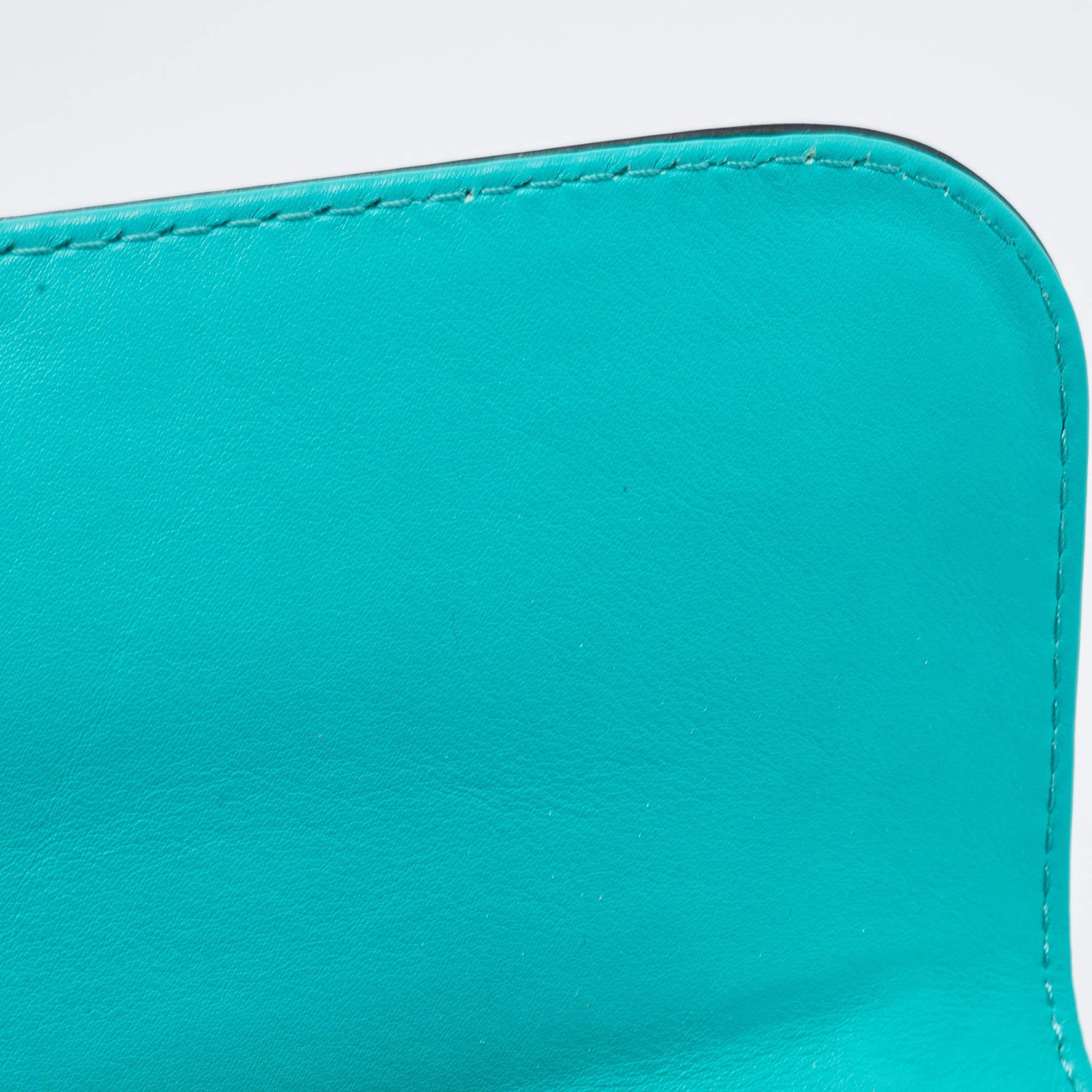 Women's Valentino Green Leather Medium Rockstud Glam Lock Flap Bag