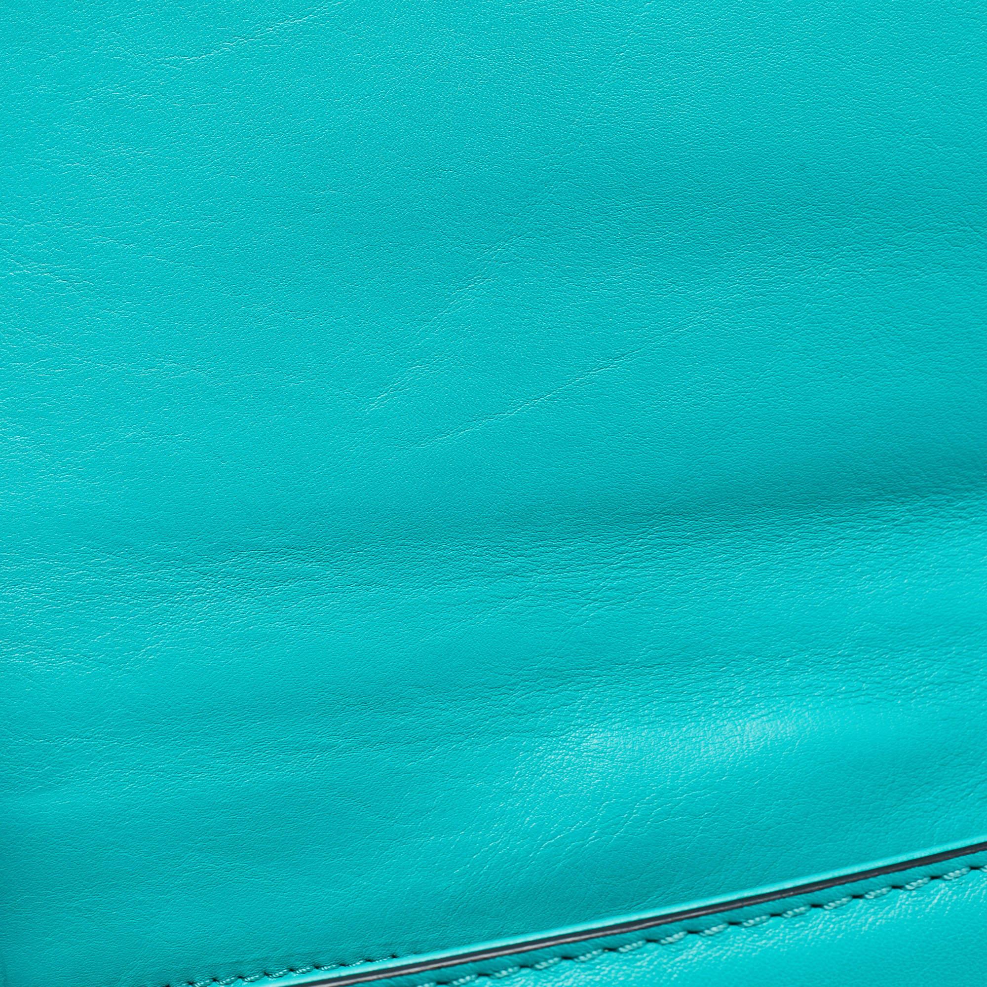 Valentino Green Leather Medium Rockstud Glam Lock Flap Bag 1