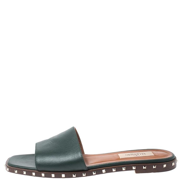 valentino rockstud slides sale