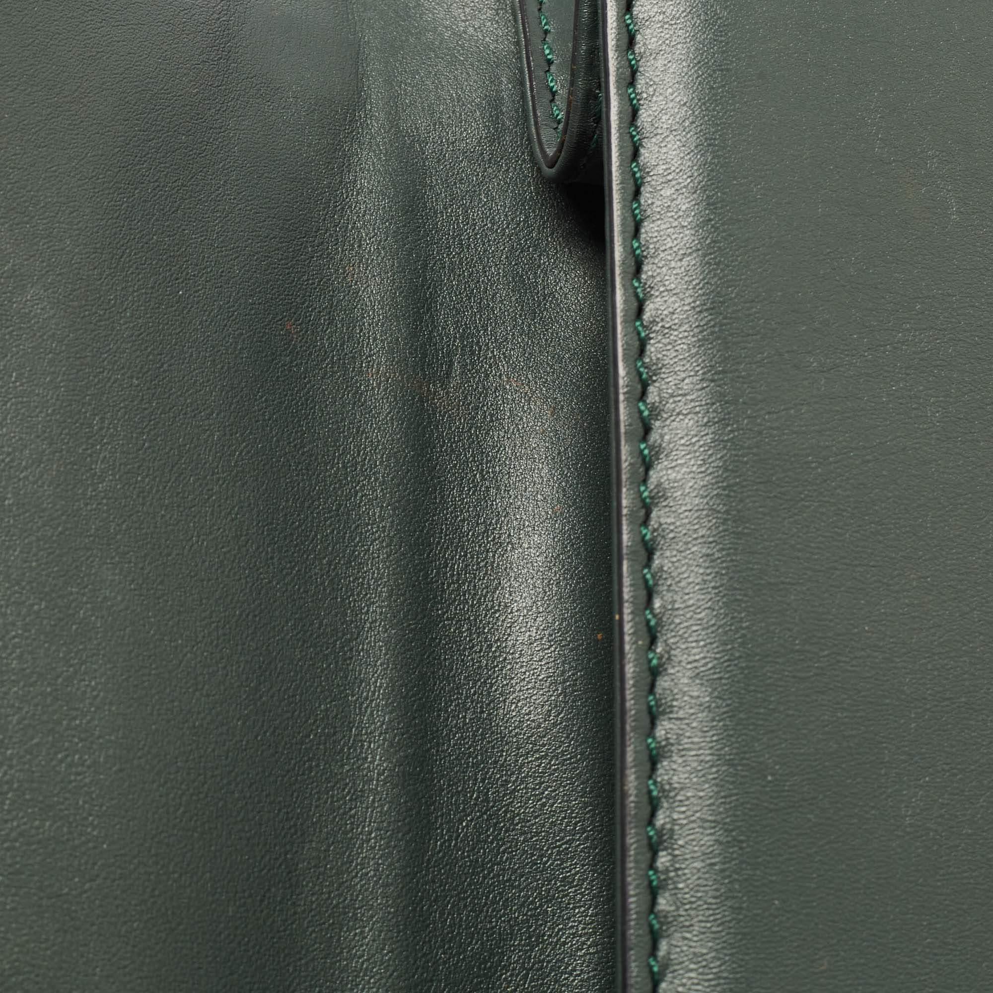 Valentino Green Leather Small Rockstud Glam Lock Flap Bag 10