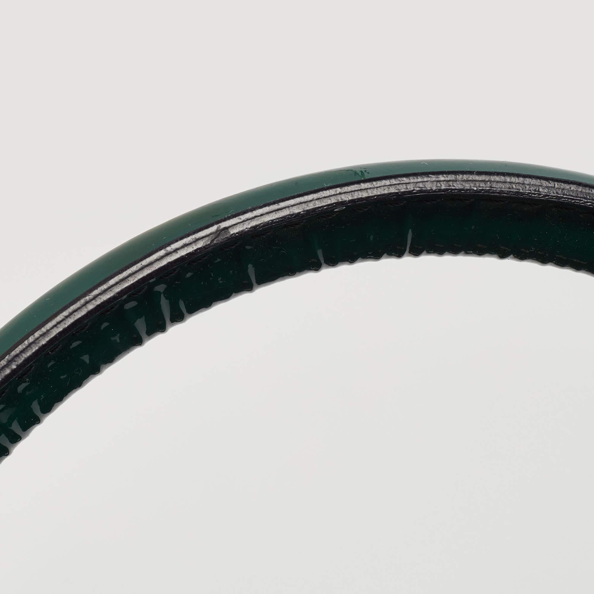 Valentino Green Patent Leather Chain Tote 2