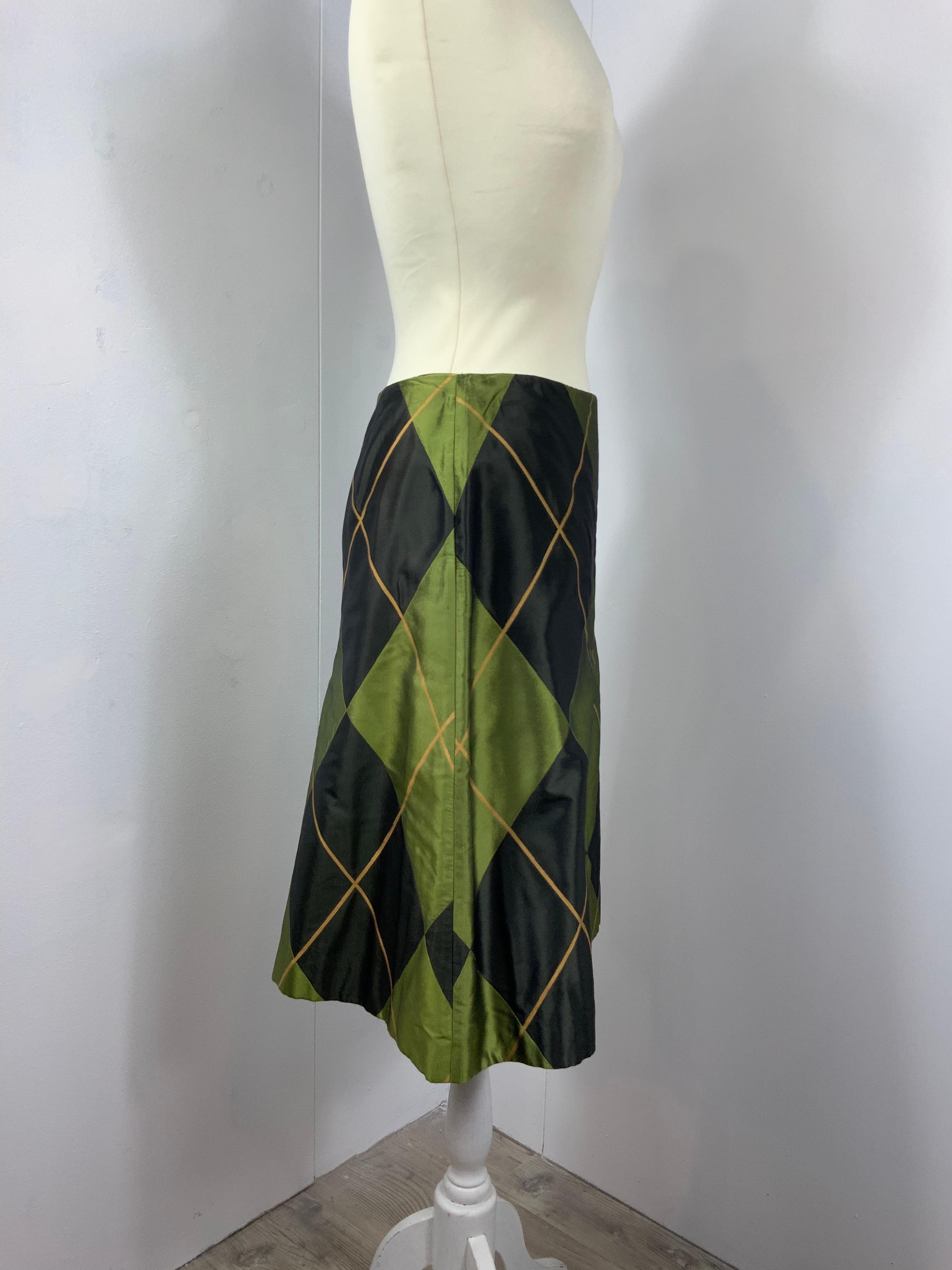 Black Valentino green rhombus Skirt