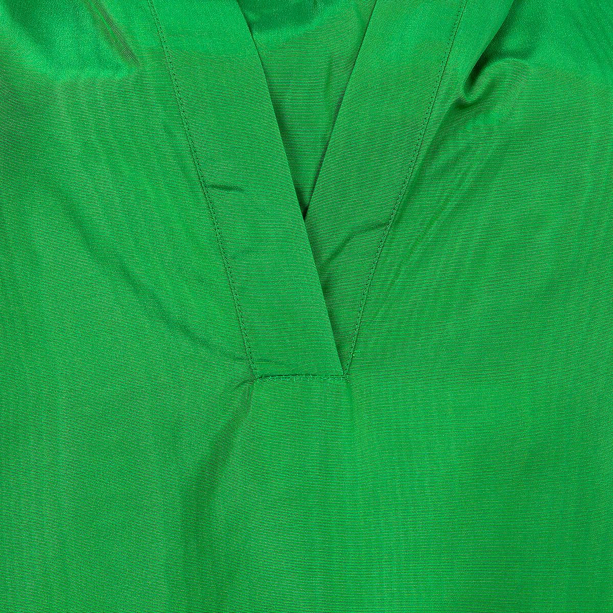 VALENTINO grünes Seidenhemd 2022 OVERSIZED HOODED ANORAK Bluse Shirt 38 XS im Angebot 2