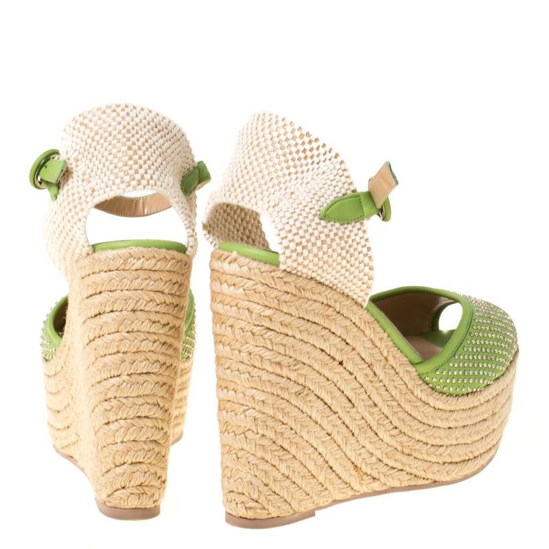 green studded sandals