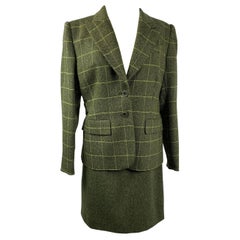 Valentino - Costume en laine verte