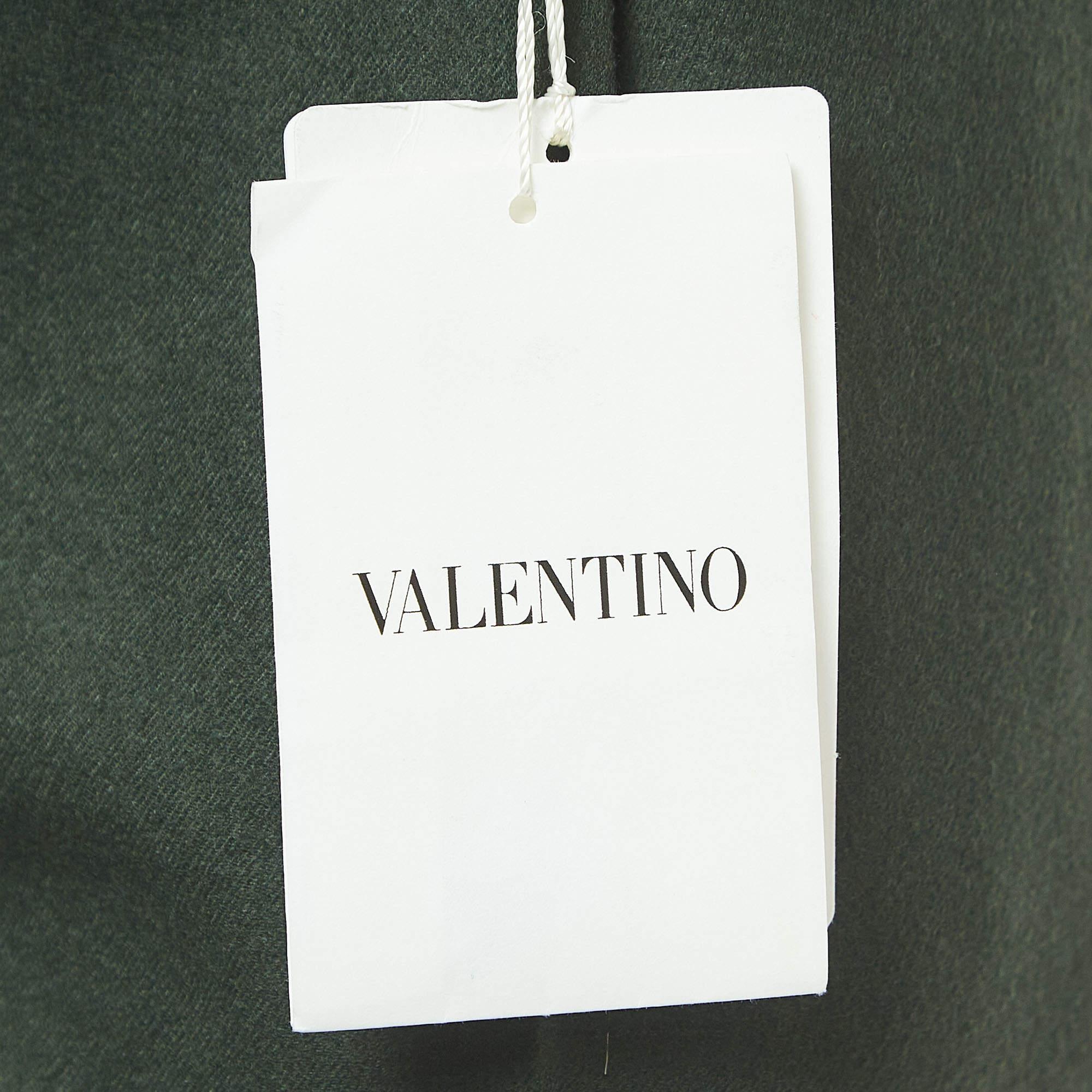 Women's Valentino Green Wool Trousers XL