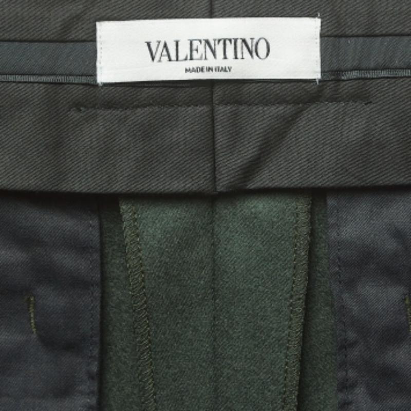 Valentino Grüne Wollhosen XL Damen im Angebot
