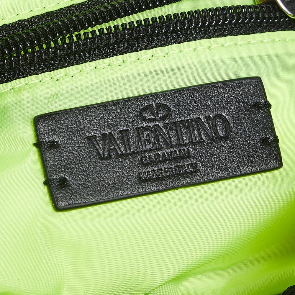 Valentino Green/Yellow Camouflage Printed Nylon Belt Bag In New Condition In Dubai, Al Qouz 2