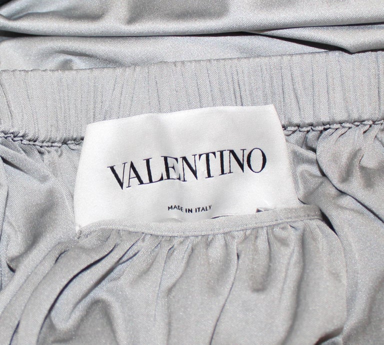 Valentino Grey Gathered Dress For Sale at 1stDibs