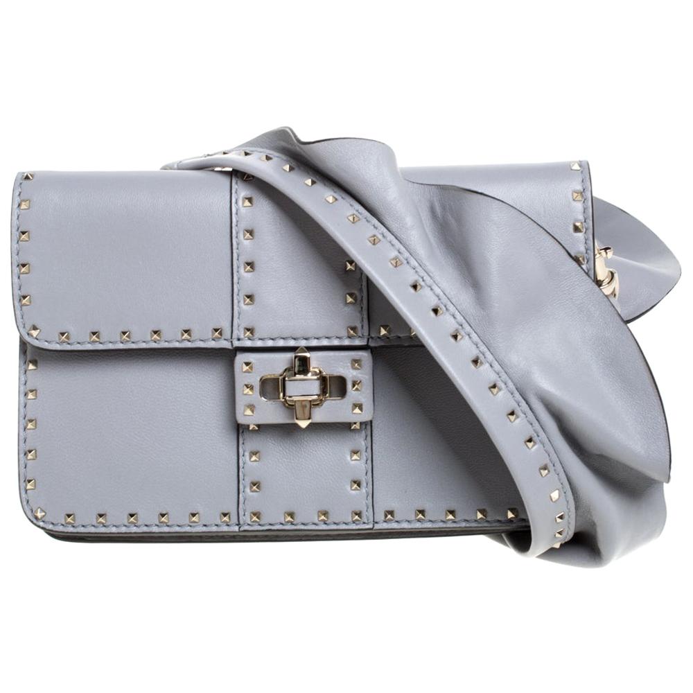 Valentino Grey Leather Mini Rockstud Ruffle Strap Bag at 1stDibs | grey  ruffle bag, grey valentino bag, valentino grey bag