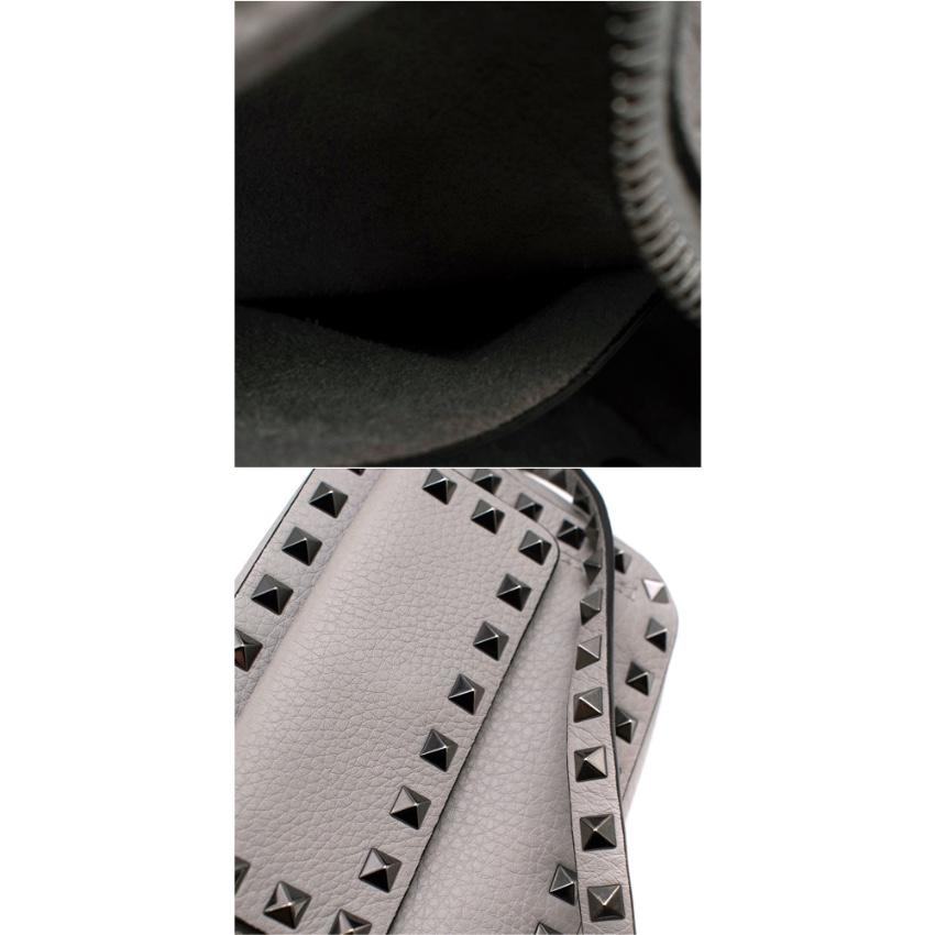 Valentino Grey Leather Rockstud Mini Shoulder Bag  5