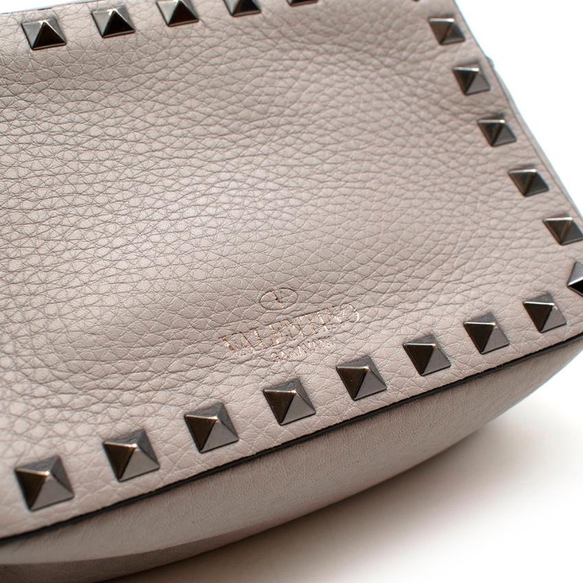 Valentino Grey Leather Rockstud Mini Shoulder Bag  2