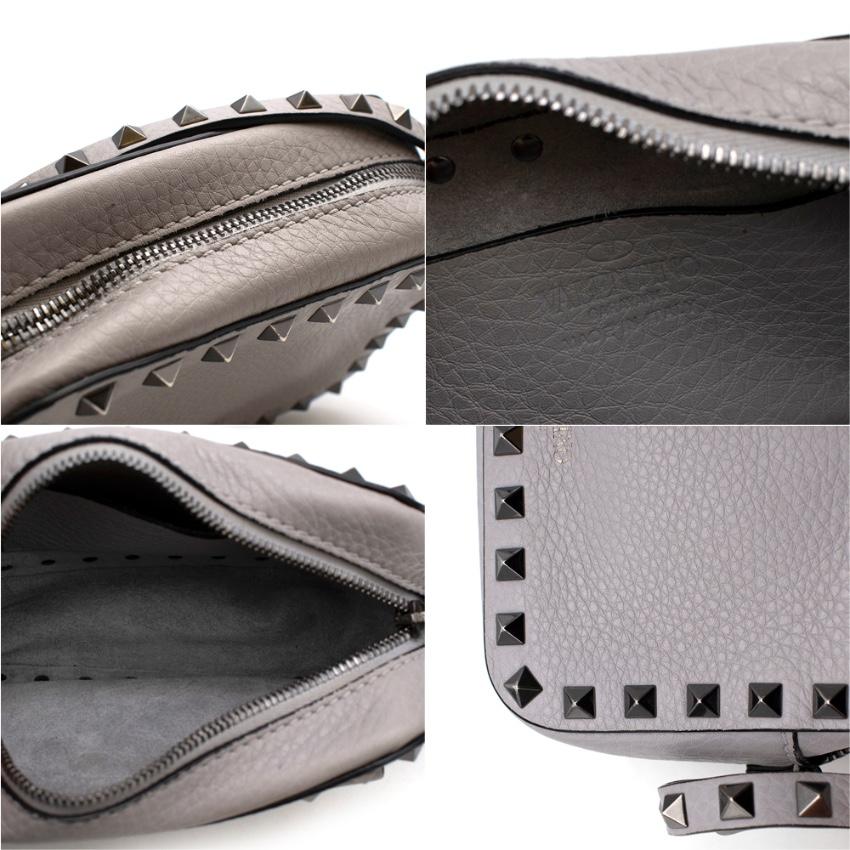 Valentino Grey Leather Rockstud Mini Shoulder Bag  4