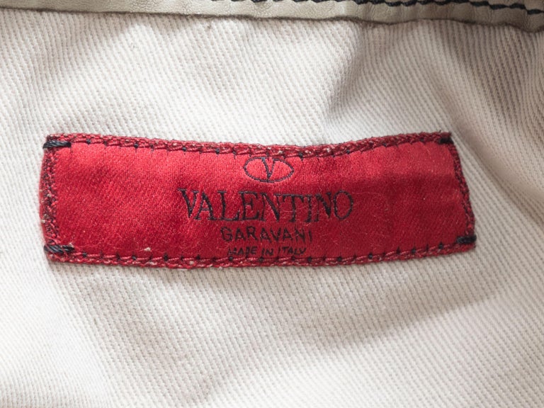 Valentino Grey Leather Rose Tote Bag For Sale at 1stDibs