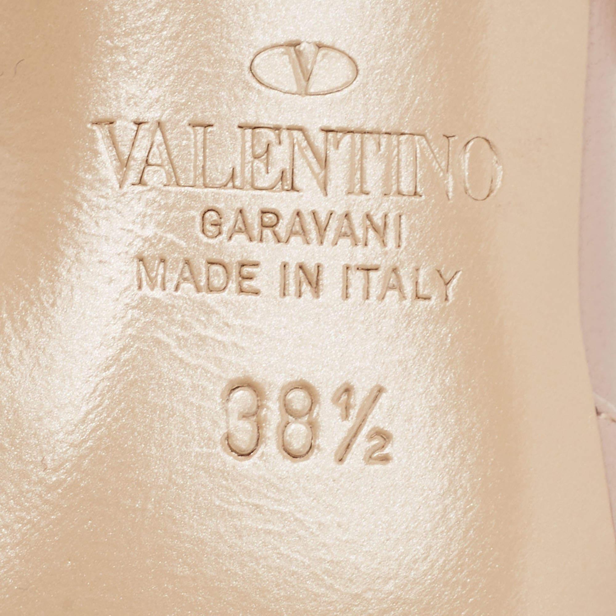 Valentino Grey Patent Leather Rockstud Ankle Strap Pumps Size 38.5 3