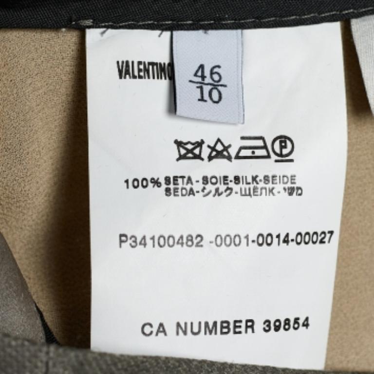 Valentino Gonna a pieghe in seta grigia L.L.A. in vendita 1