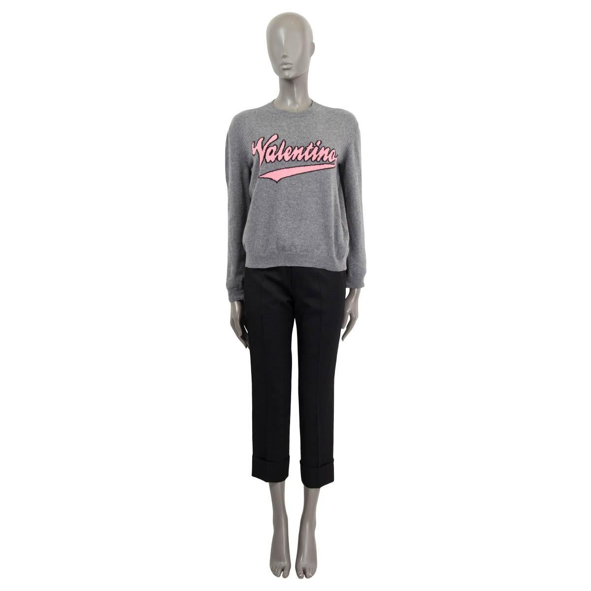 100% authentic Valentino Valentino logo sweater in gray wool (70%) and cashmere (30%). Features a crew neck and long sleeves. Has been worn once and is in virtually new condition.

Measurements
Tag Size	M
Size	M
Shoulder Width	88cm