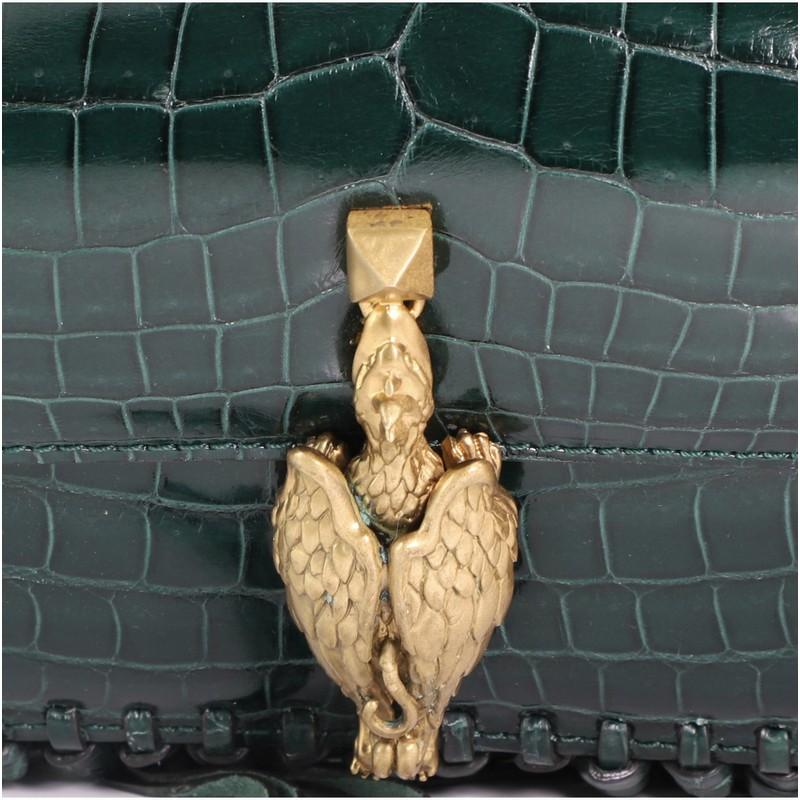 Valentino Gryphon Fringe Flap Bag Crocodile Mini 1
