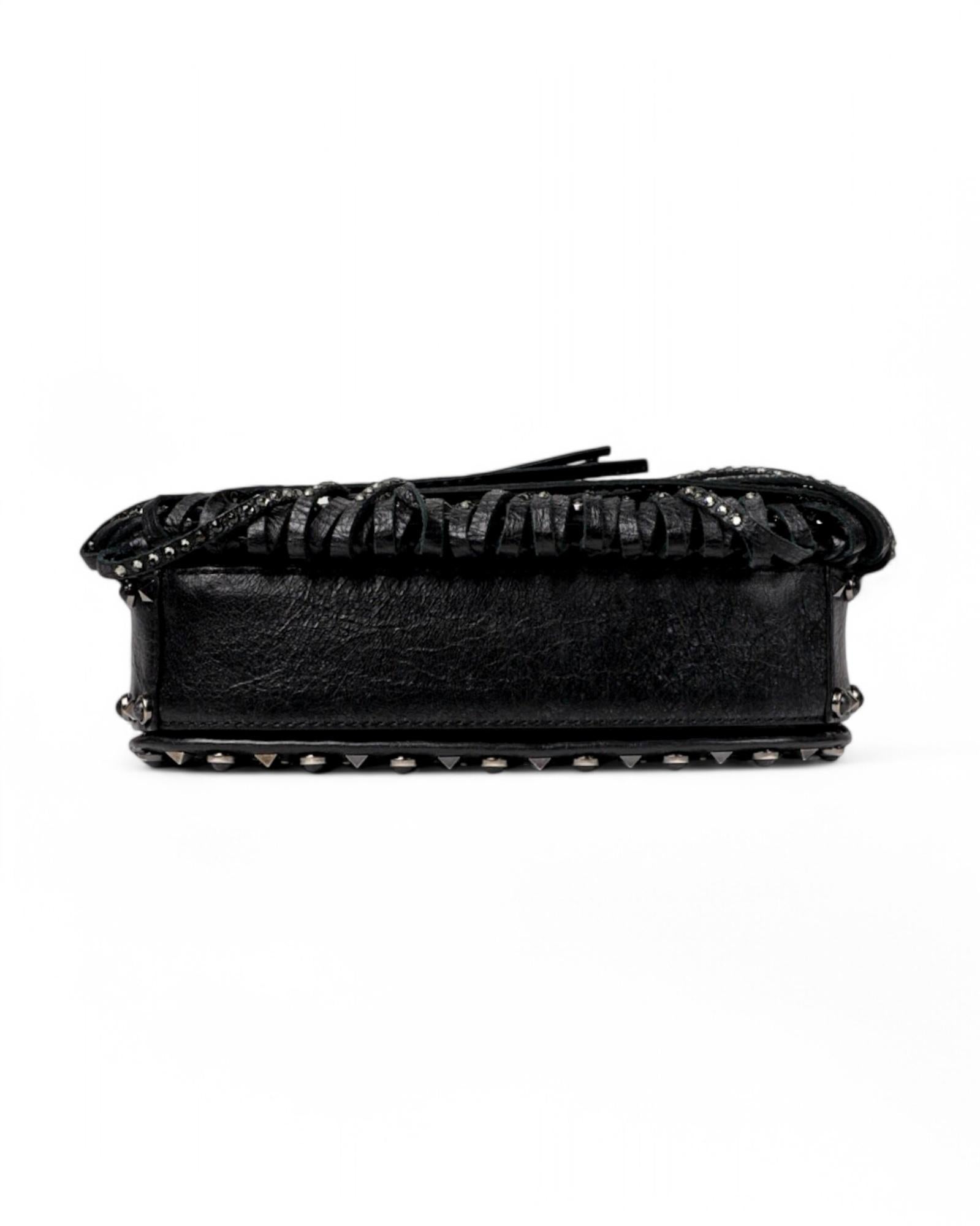 Valentino Guitar Rockstud Flecos Pequeños Negro en venta 5