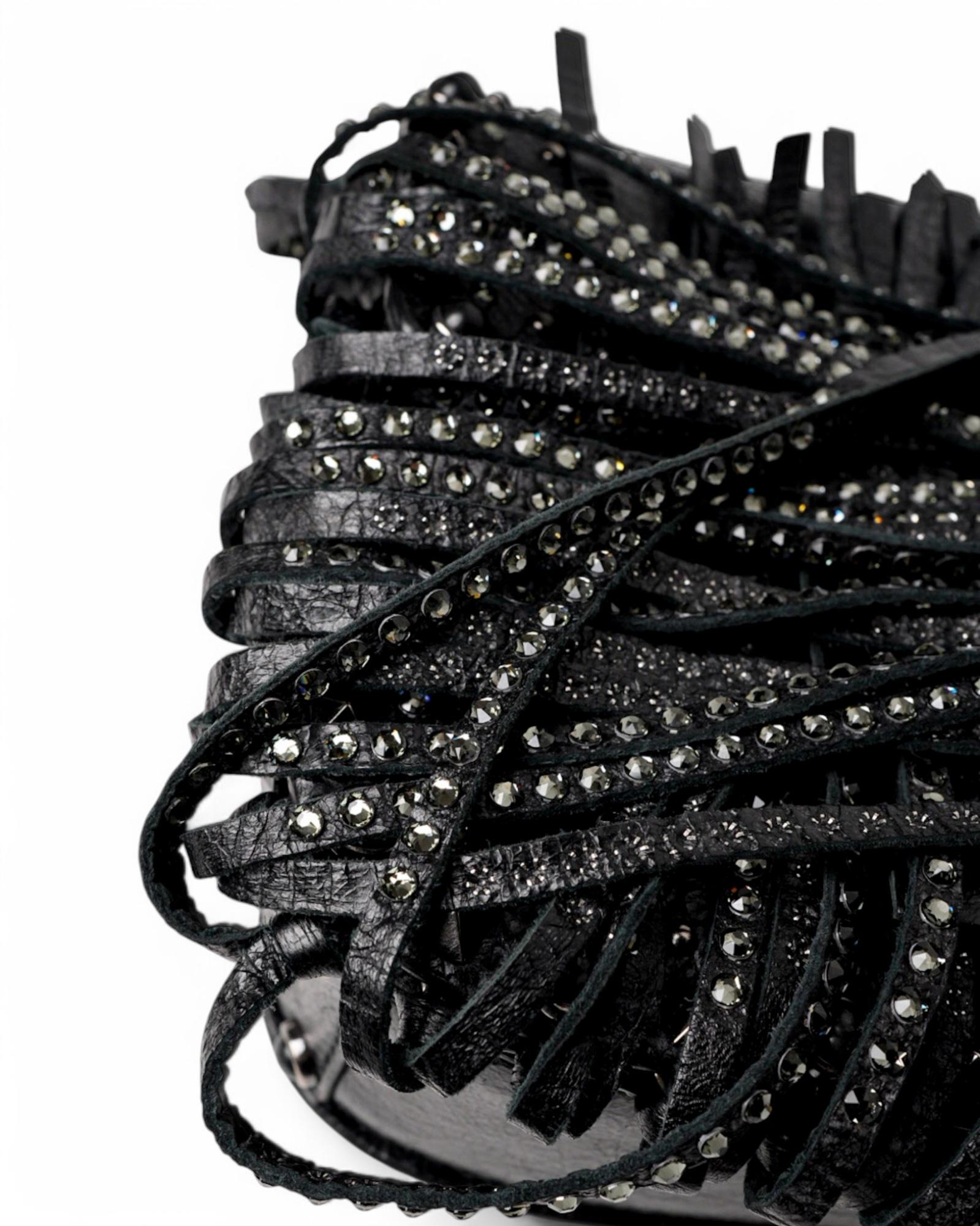 Valentino Guitar Rockstud Flecos Pequeños Negro en venta 7