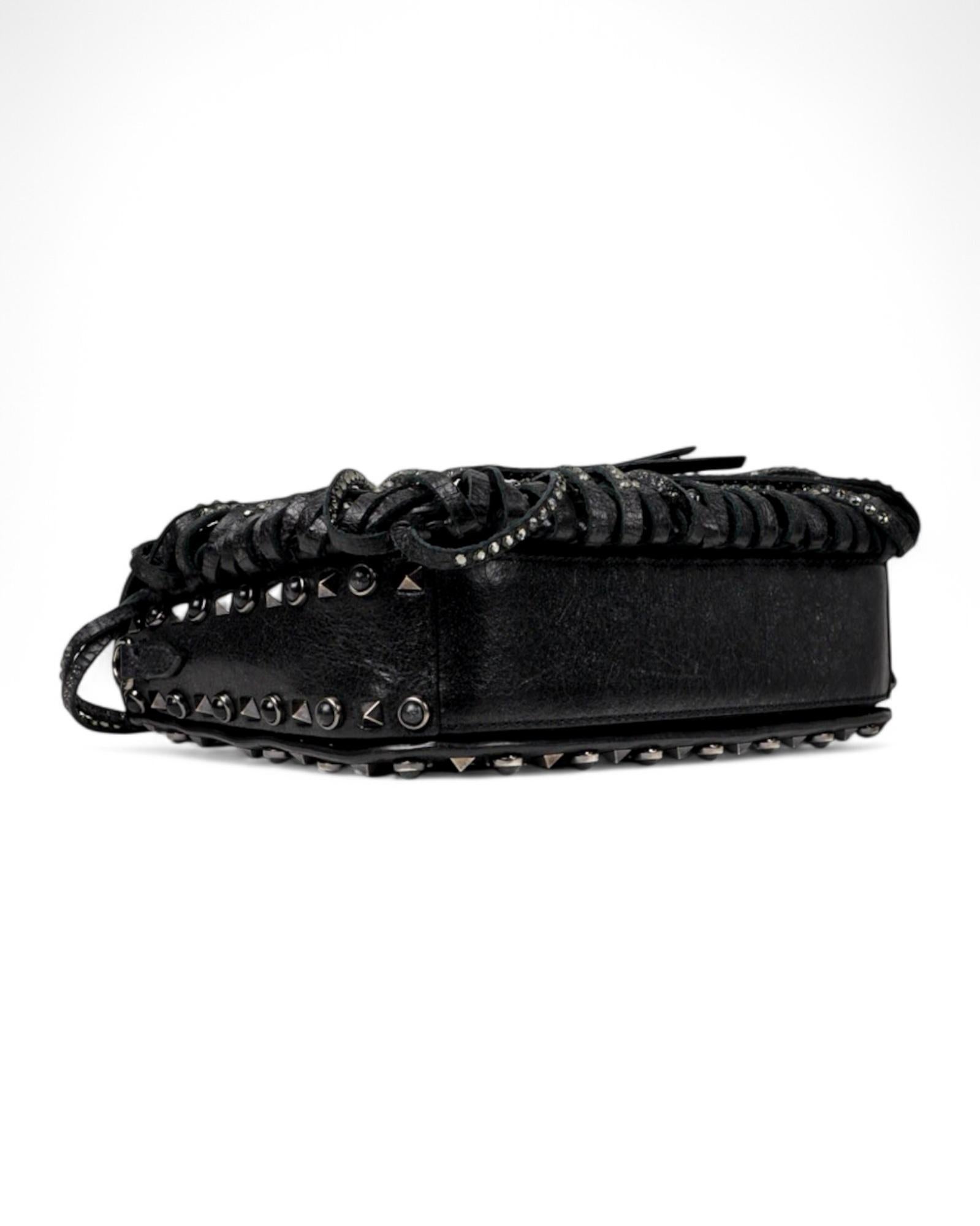 Valentino Guitar Rockstud Flecos Pequeños Negro en venta 3