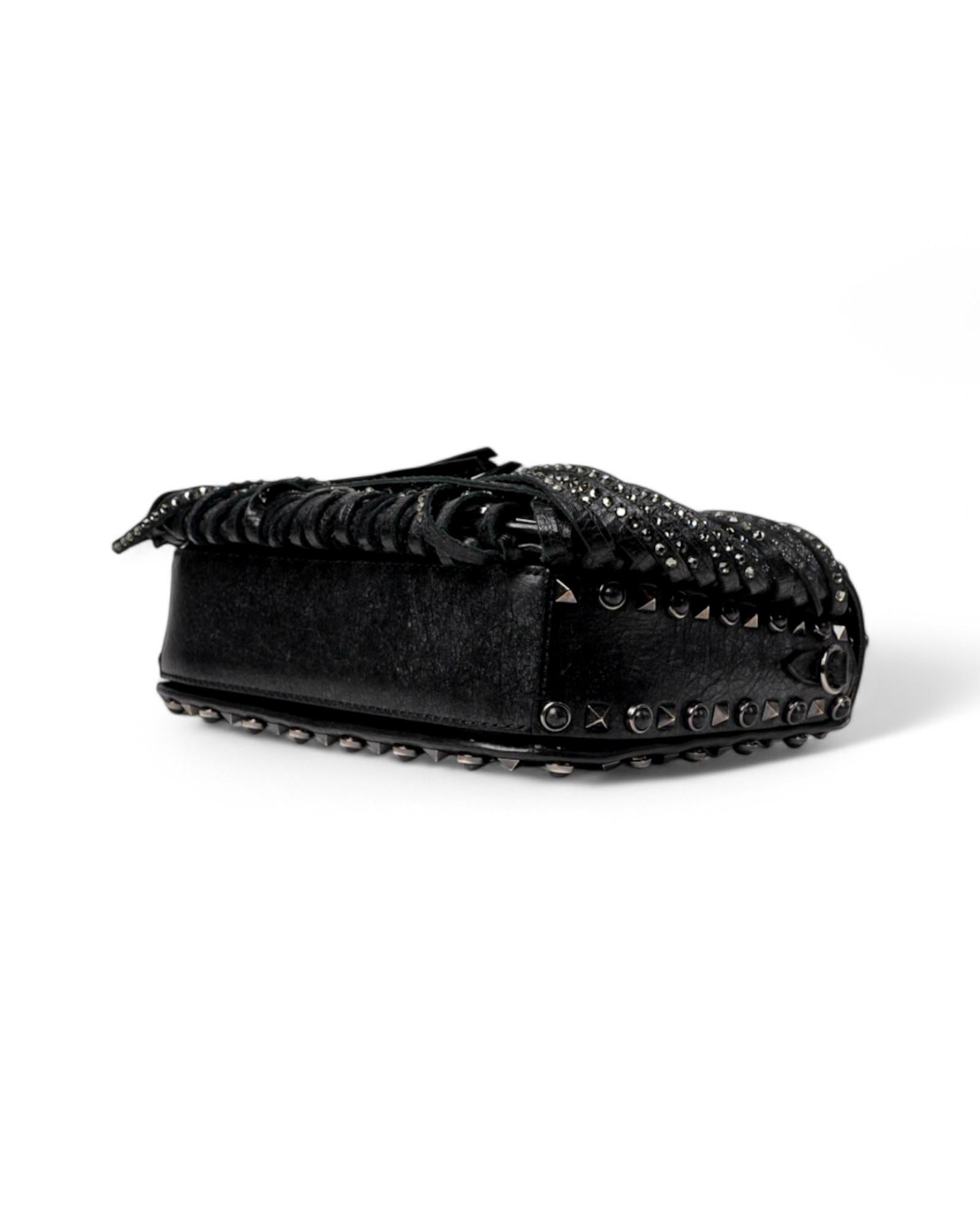 Valentino Guitar Rockstud Flecos Pequeños Negro en venta 4