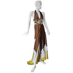 Valentino Halter Hand Beaded Runway Dress Gown New!