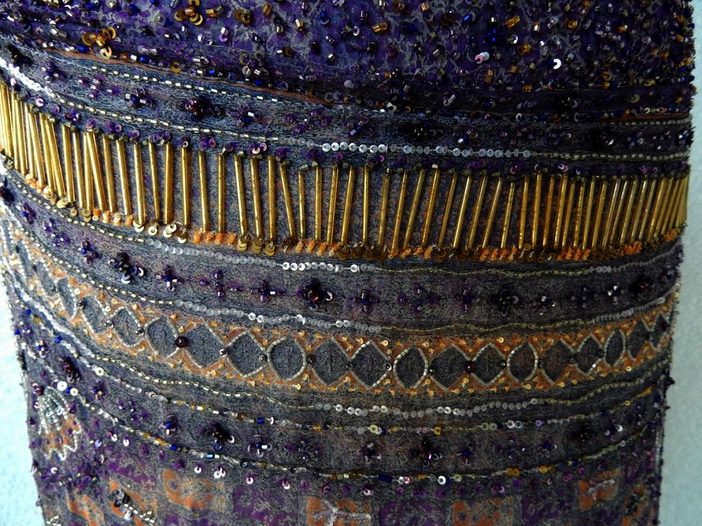 Valentino Hand Beaded Sari Silk Asymmetrical Evening Dress In Excellent Condition In Los Angeles, CA