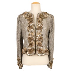 Retro Valentino Haute Couture Jacket Entirely Embroidered