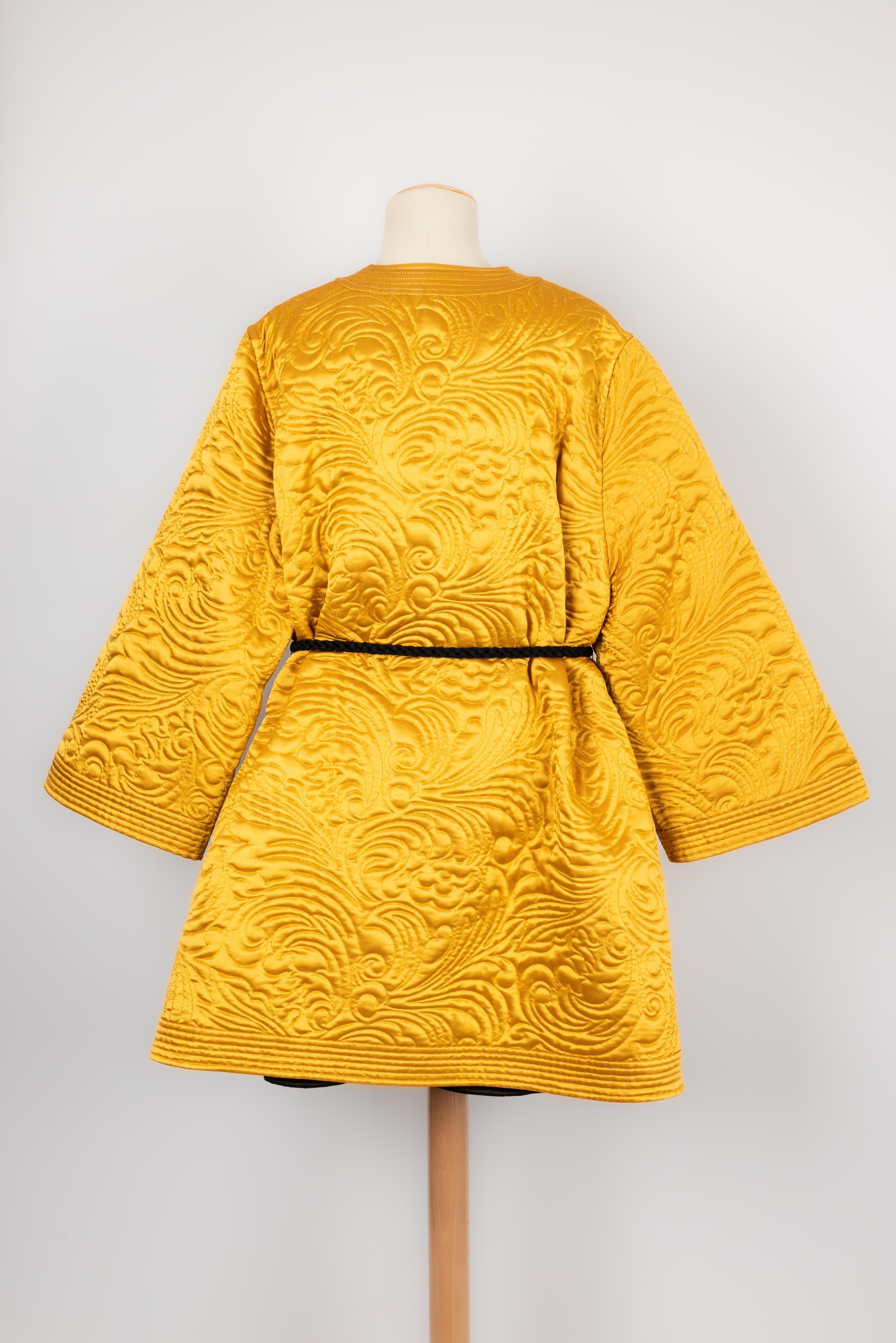 Jaune Valentino - Vestes doubles kimono haute couture 1990 en vente