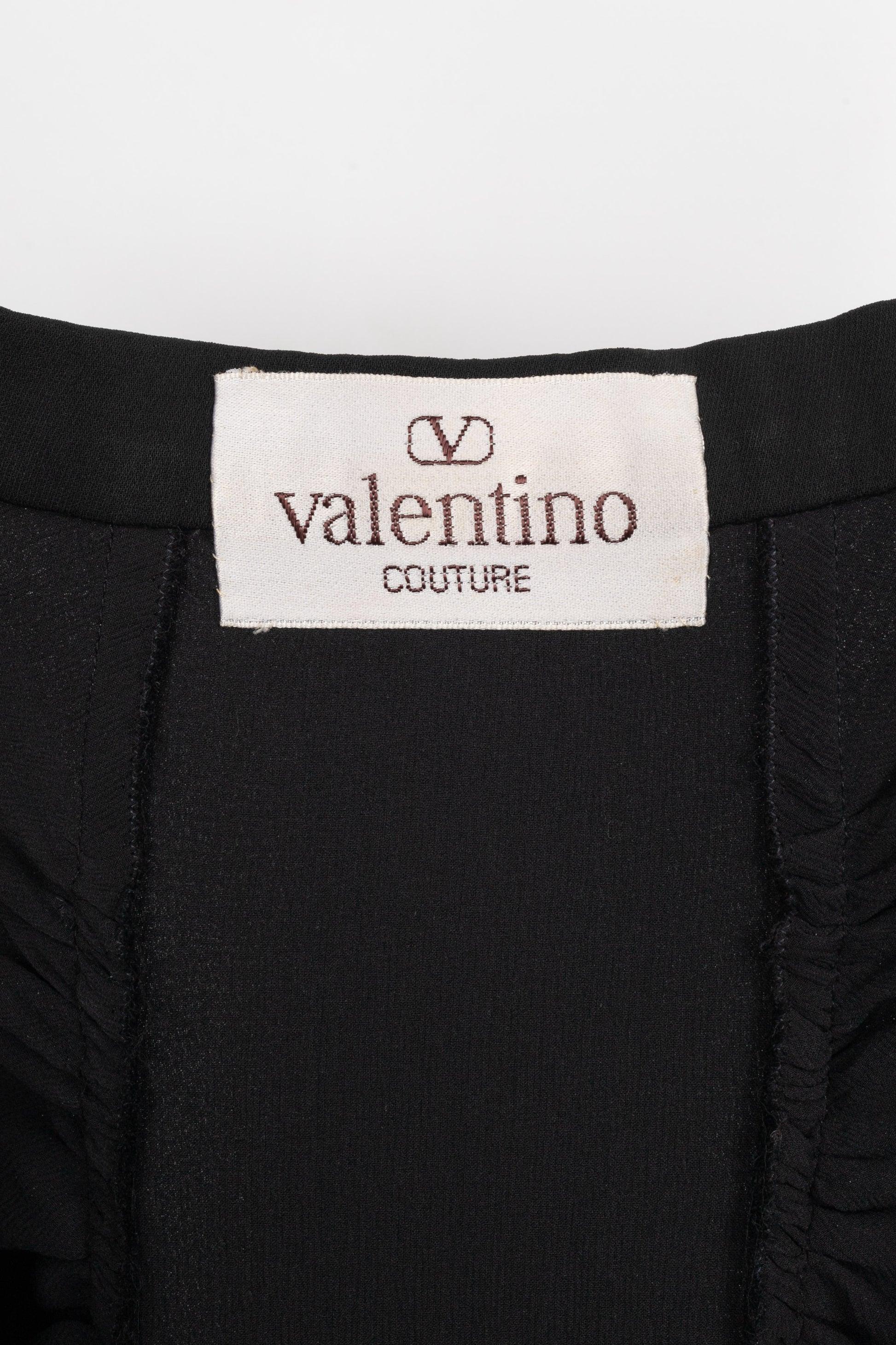 Valentino Haute Couture Set Composed of a Taffeta Top Embroidered with Sequins For Sale 5