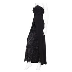 Valentino Haute Couture Strapless Silk and Lace Maxi Gown