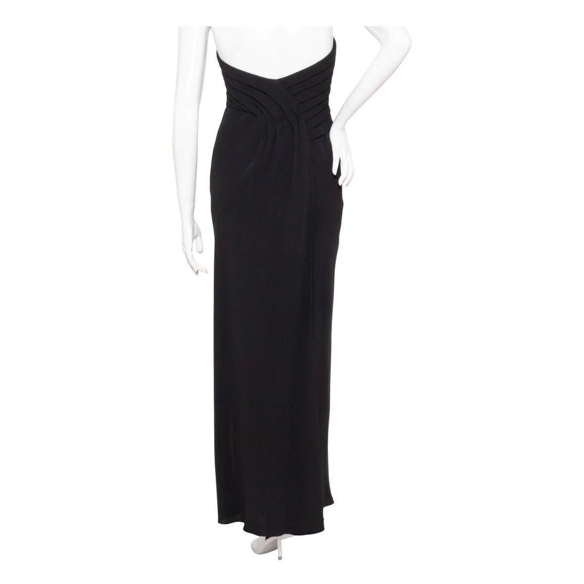 Valentino Haute Couture Strapless Silk and Lace Maxi Gown In Good Condition In Los Angeles, CA